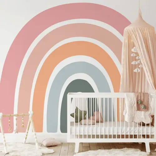 Adesivo de Parede Arco Íris Boho Grande