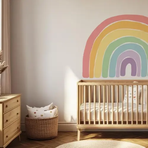Adesivo de Parede Arco Íris Boho Quarto Infantil