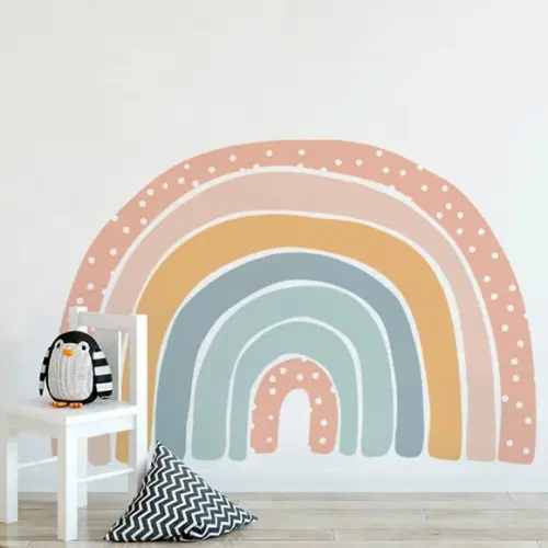 Adesivo de Parede Arco Íris Boho - Adesivo Arco-íris