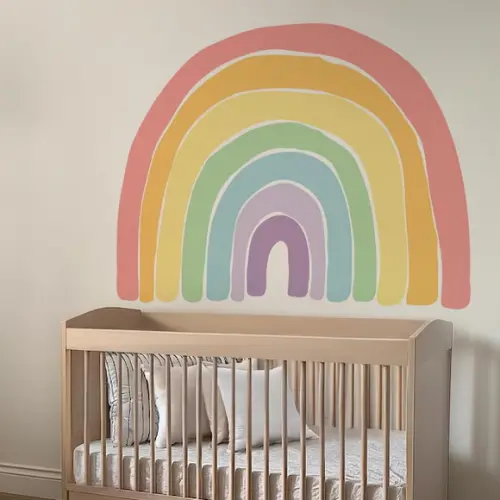 Adesivo de Parede Arco Íris Boho Quarto Infantil