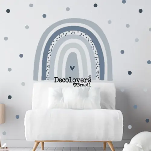 Adesivo de Parede Arco Íris com Bolinhas