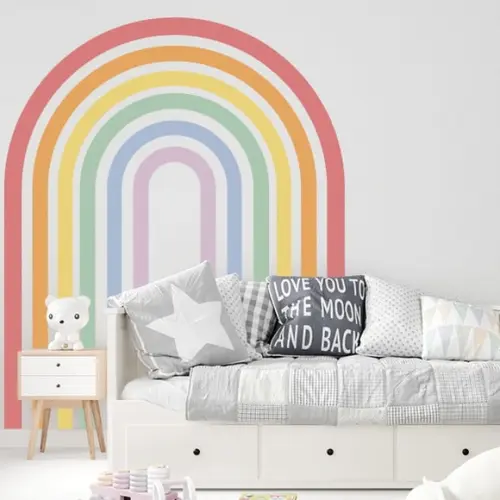 Adesivo de Parede Arco Íris Minimalista