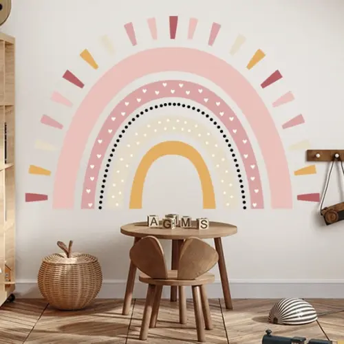 Adesivo de Parede Arco Íris Sol - Adesivo Sol Boho