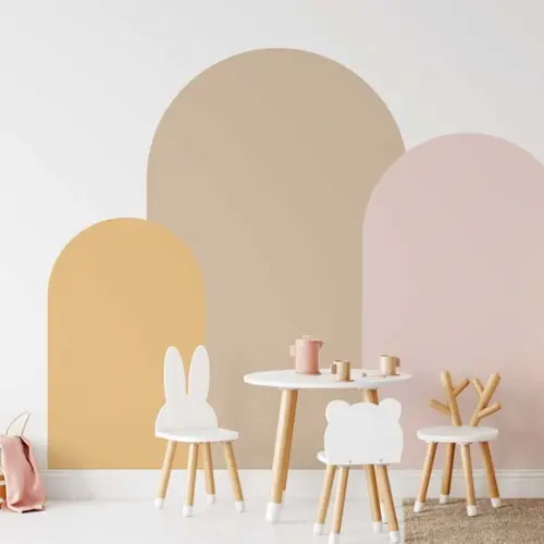 Adesivo de Parede Arcos Minimalistas - Adesivo Trio de Arcos
