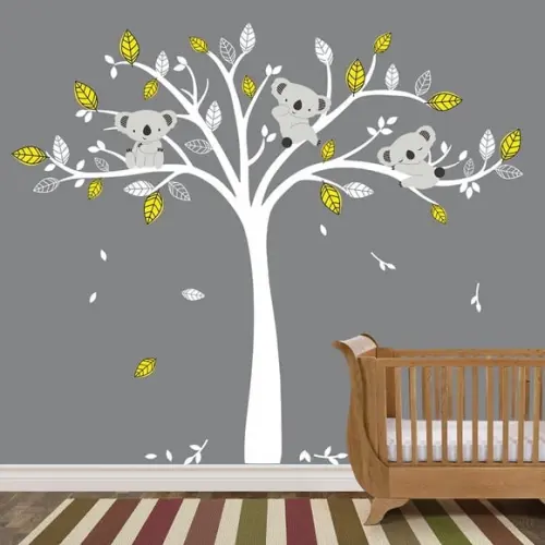 Adesivo de Parede Árvore com Koalas