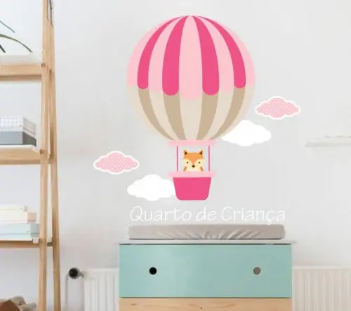 Adesivo de Parede Balão com Raposinha