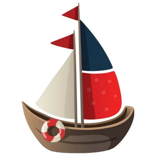Adesivo de Parede Barquinho-adesivo Barco-decoração Náutica