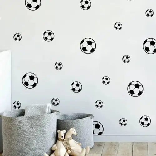 Adesivo de Parede Bolas de Futebol - Adesivo Futebol