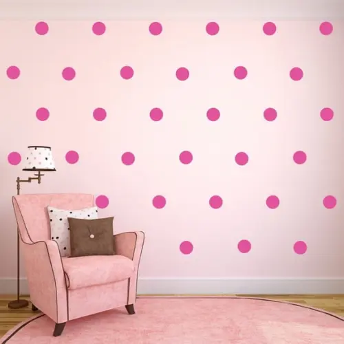 Adesivo de Parede Bolas Pink