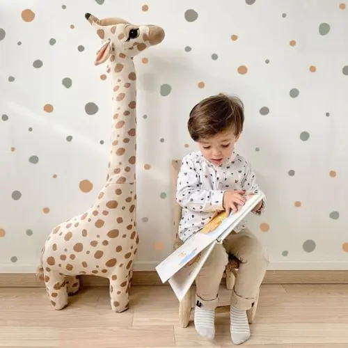 Adesivo de Parede Bolinhas Safari para Quarto de Bebê