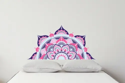 Adesivo de parede cabeceira mandala