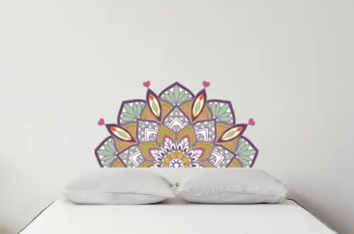 Adesivo de parede cabeceira mandala