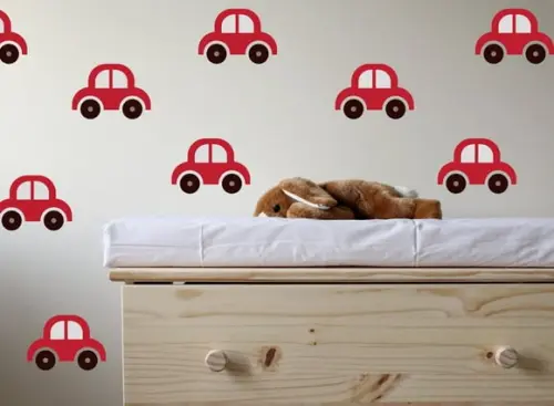 adesivo de parede carrinhos