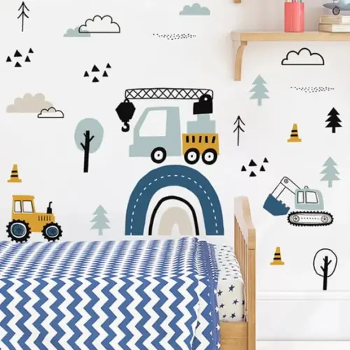 Adesivo de Parede Carrinhos Boho