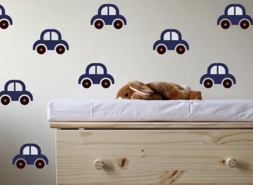 adesivo de parede carrinhos e semáforos
