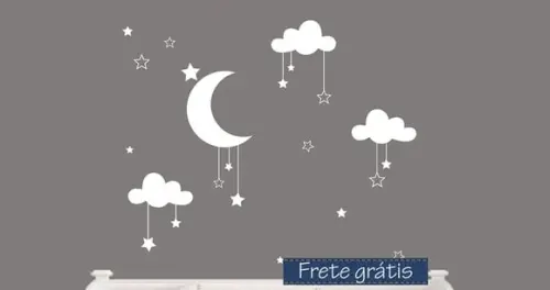 adesivo de parede céu estrelado