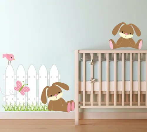 Adesivo de Parede Coelhinhas - Adesivo Coelhos