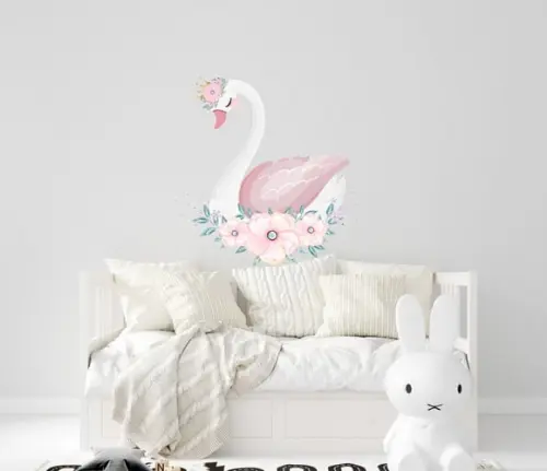 Adesivo de parede cisne