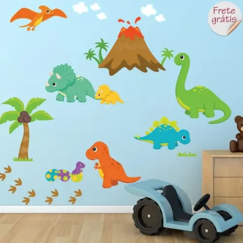Adesivo de Parede Dinossauros