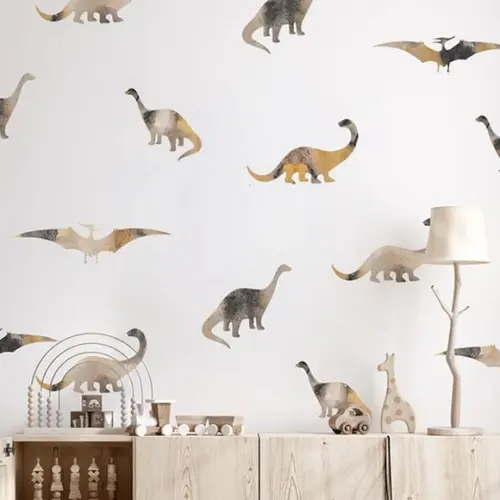 Adesivo de Parede Dinossauros - Adesivo Dinossauros Aquarela