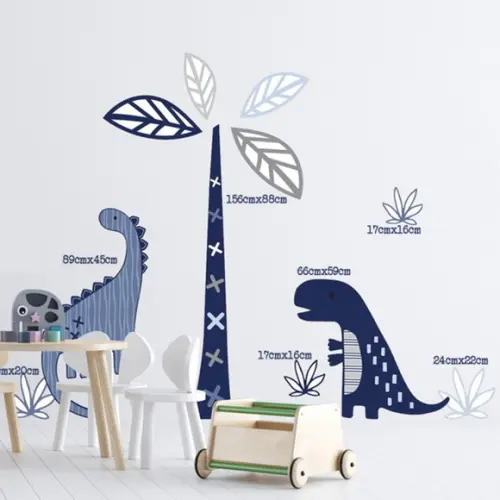 Adesivo de Parede Dinossauros Azuis