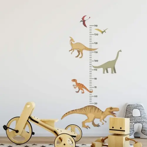 Adesivo de Parede Dinossauros - Régua Crescimento