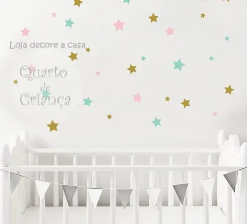 Adesivo de Parede Estrelas 6cm/4cm/2cm
