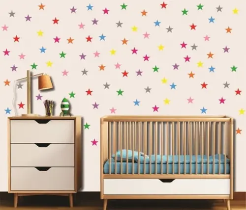 Adesivo de Parede Estrelas Coloridas