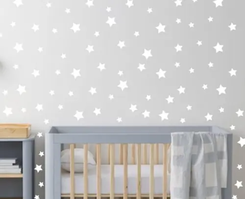 Adesivo de Parede Estrelas Brancas Quarto Infantil