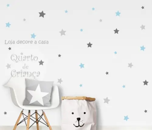 Adesivo de Parede Estrelas 6cm/4cm/2cm