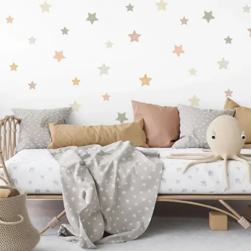 Adesivo de Parede Estrelas Aquarela - Adesivo Estrelinhas