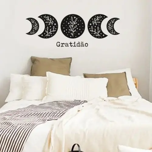 Adesivo de Parede Fases da Lua - Gratidão