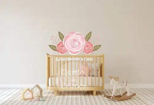 Adesivo de parede floral