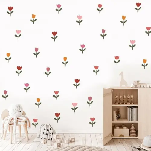 Adesivo de Parede Florzinhas - Adesivo de Parede Tulipas