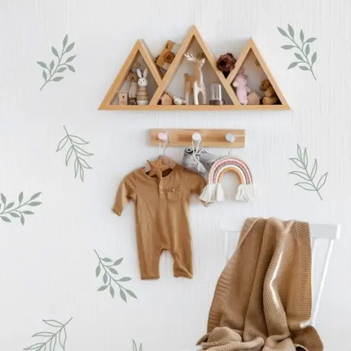 Adesivo de Parede Folhas - Adesivo Raminhos Minimalistas