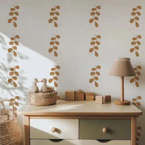Adesivo de Parede Folhas - Raminhos Minimalistas