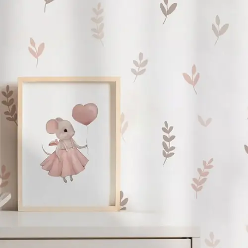 Adesivo de Parede Folhas Minimalistas - Adesivo Raminhos