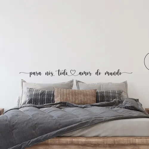 Adesivo de Parede Frase - pra Nós Todo Amor do Mundo