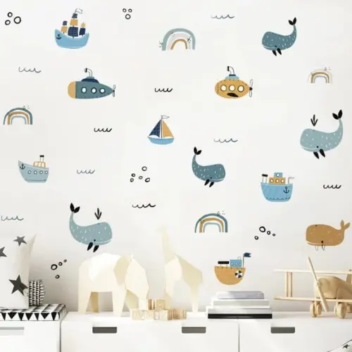 Adesivo de Parede Fundo do Mar - Quarto Infantil
