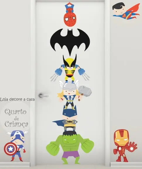 Adesivo de Parede Heróis - Quarto Infantil Heróis