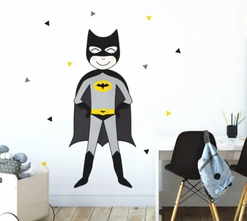 Adesivo de Parede Heróis - Batman + Triângulos