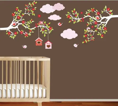 Adesivo de Parede Infantil Galhos Floridos