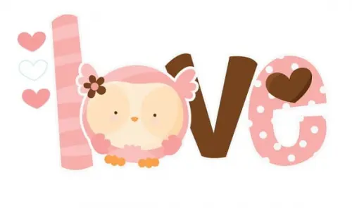 Adesivo de Parede Love Corujinhas