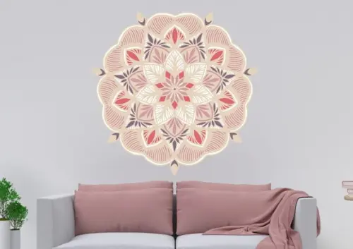 Adesivo de parede mandala 100cm