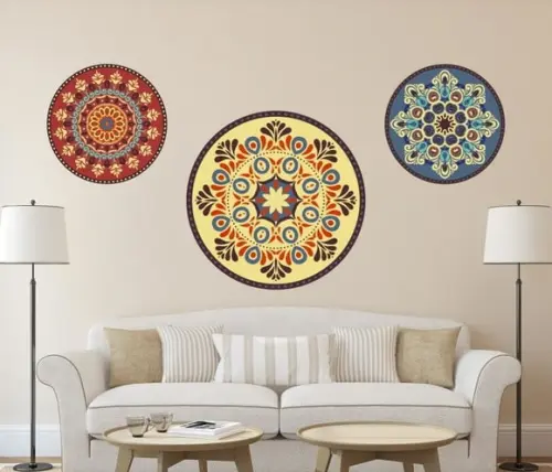 Adesivo de Parede Mandalas - Adesivo Trio de Mandalas