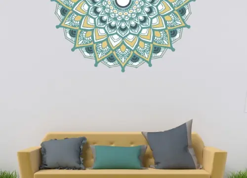 Adesivo de parede meia mandala