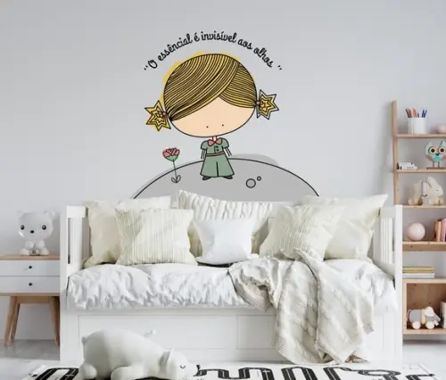 Adesivo de Parede Menina Tipo Pequeno Príncipe