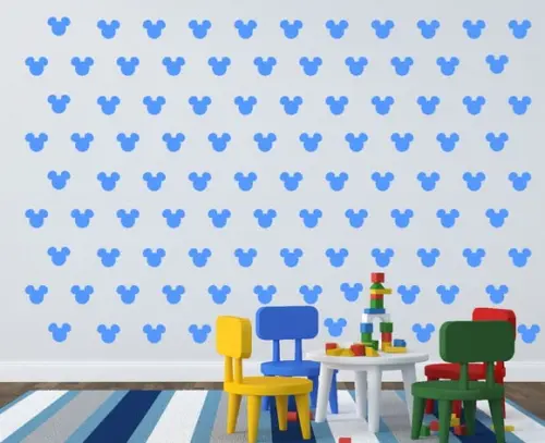 Adesivo de Parede Mickey Azul Oceano