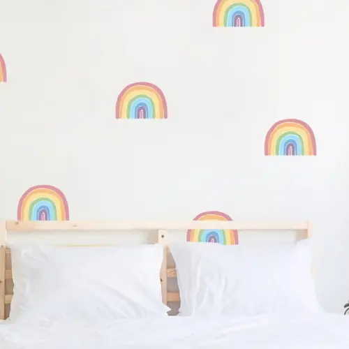 Adesivo de parede mini arco íris