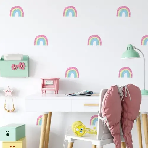 Adesivo de Parede Mini Arco Íris - Adesivo Arco-íris Boho